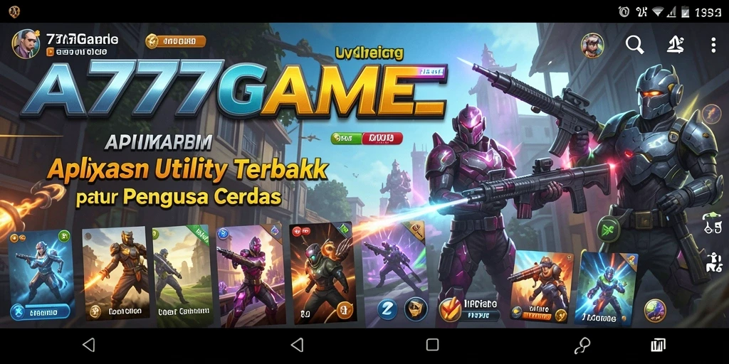 Screenshot A777GAME menunjukkan tampilan antarmuka yang ramah pengguna.