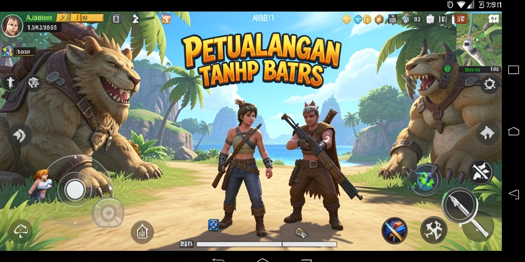 Screenshot AJAIB11 menunjukkan petualangan mendebarkan di dunia terbuka.
