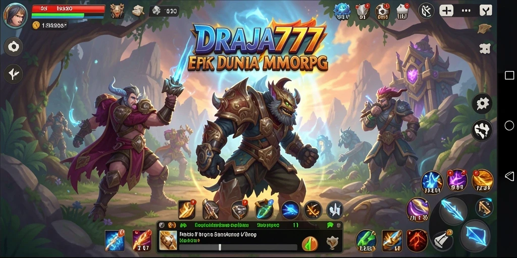 Screenshot utama DRAJA777 yang menampilkan aksi seru gameplay MMORPG.