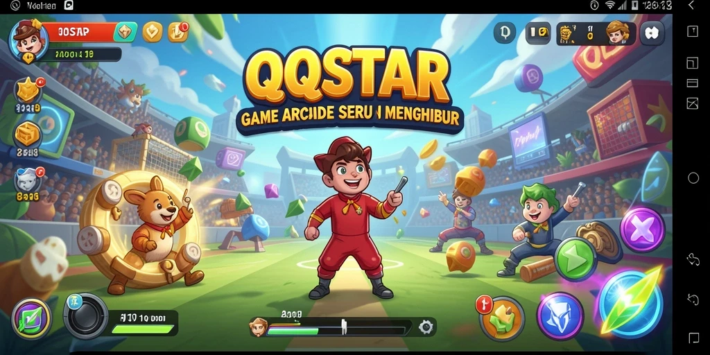 Tangkapan layar dari gameplay QQSTAR yang seru dan menantang.