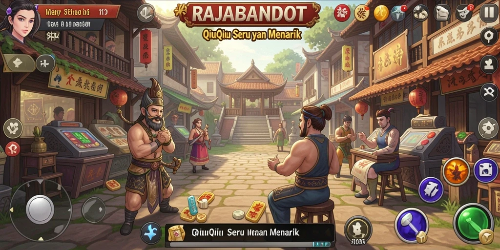 Tampilan gameplay seru dari RAJABANDOT yang menampilkan QiuQiu.