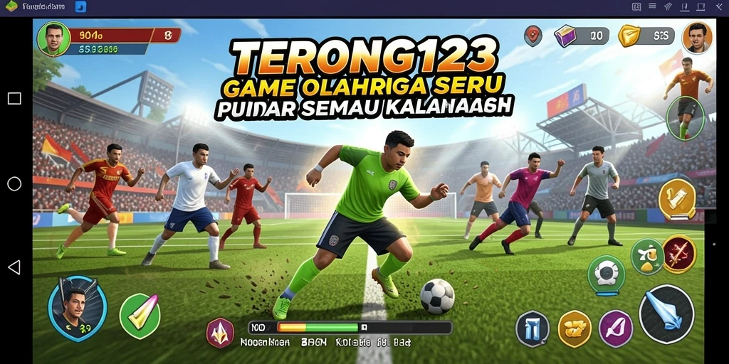 Screenshot gameplay TERONG123 menunjukkan aksi olahraga yang mendebarkan.