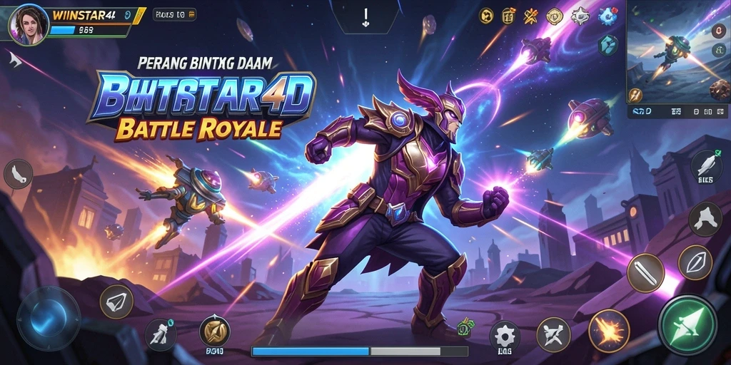 Tangkapan layar dari gameplay seru WINSTAR4D dalam pertempuran Battle Royale.